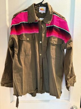 Pebbles Jacket with Bright Embroidery